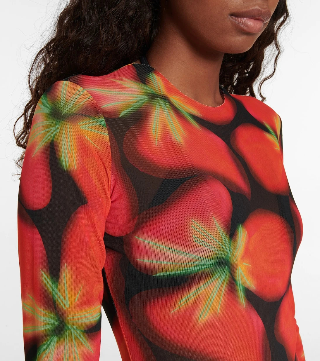 Louisa Ballou - High Tide printed mesh dress