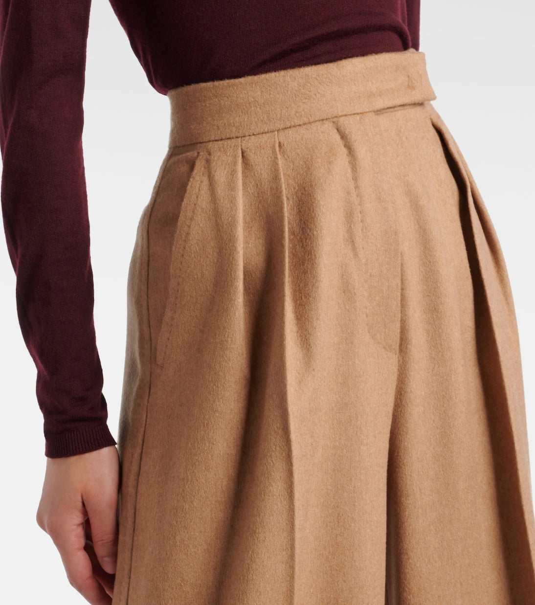 Max Mara - Ori pleated camel hair wide-leg pants