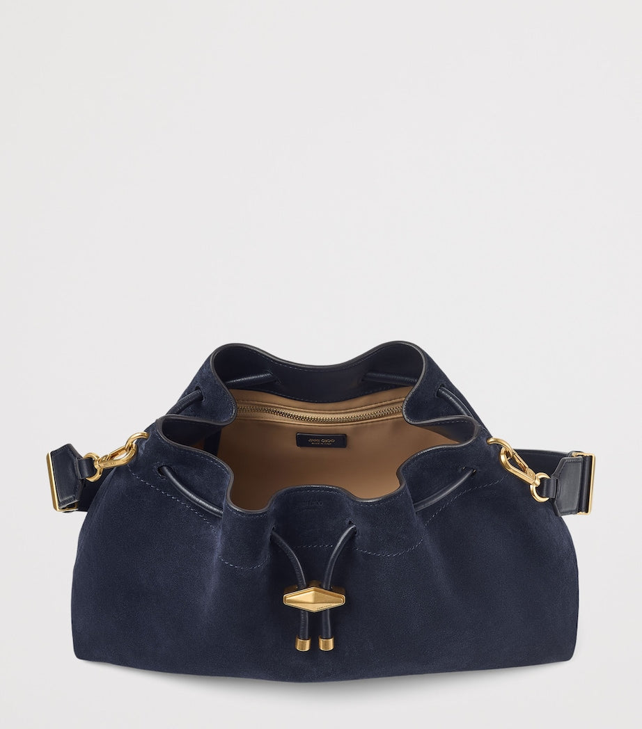 Jimmy Choo Medium Suede Cinch Shoulder Bag