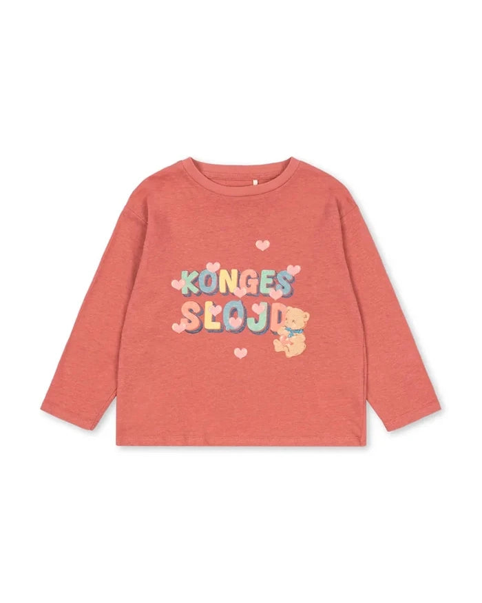 Konges Sløjd çocuklar için uzun kollu keten karışımlı ERA LS TEE OCS bluz