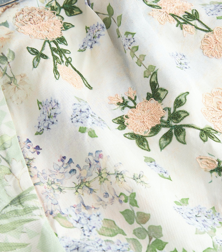 Blue Jardim Party Belted Shorts