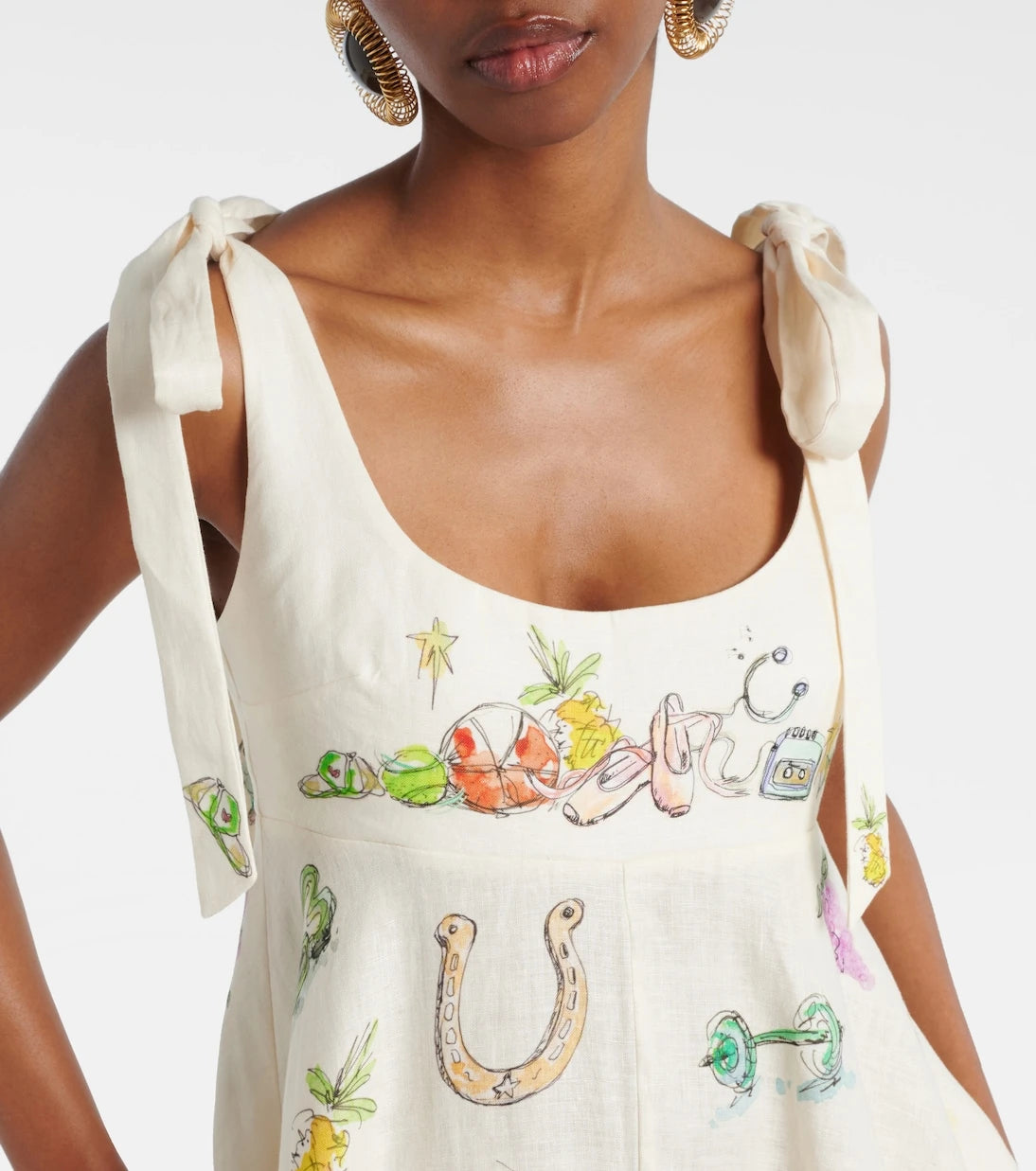 Alémais - Anouk printed linen midi dress