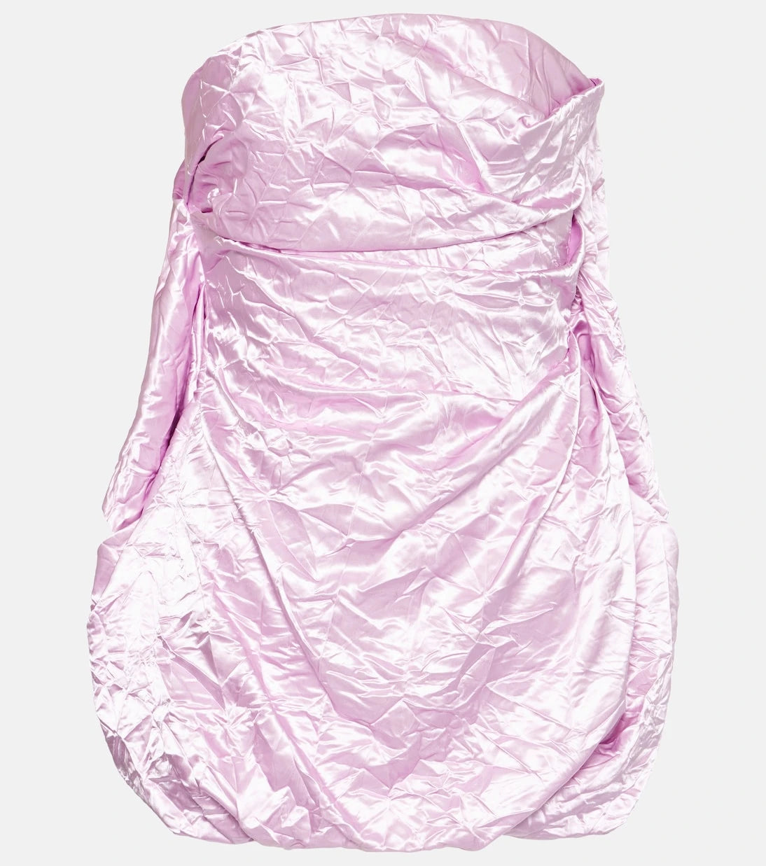 The Attico - Strapless satin minidress
