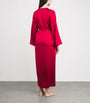 Marjolaine Red Silk Longline Tracy Robe