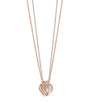 Rose Gold, White Gold and Diamond Knot Pendant Necklace