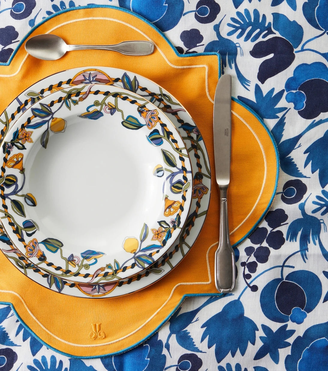La DoubleJ - Medallion set of 2 canvas placemats
