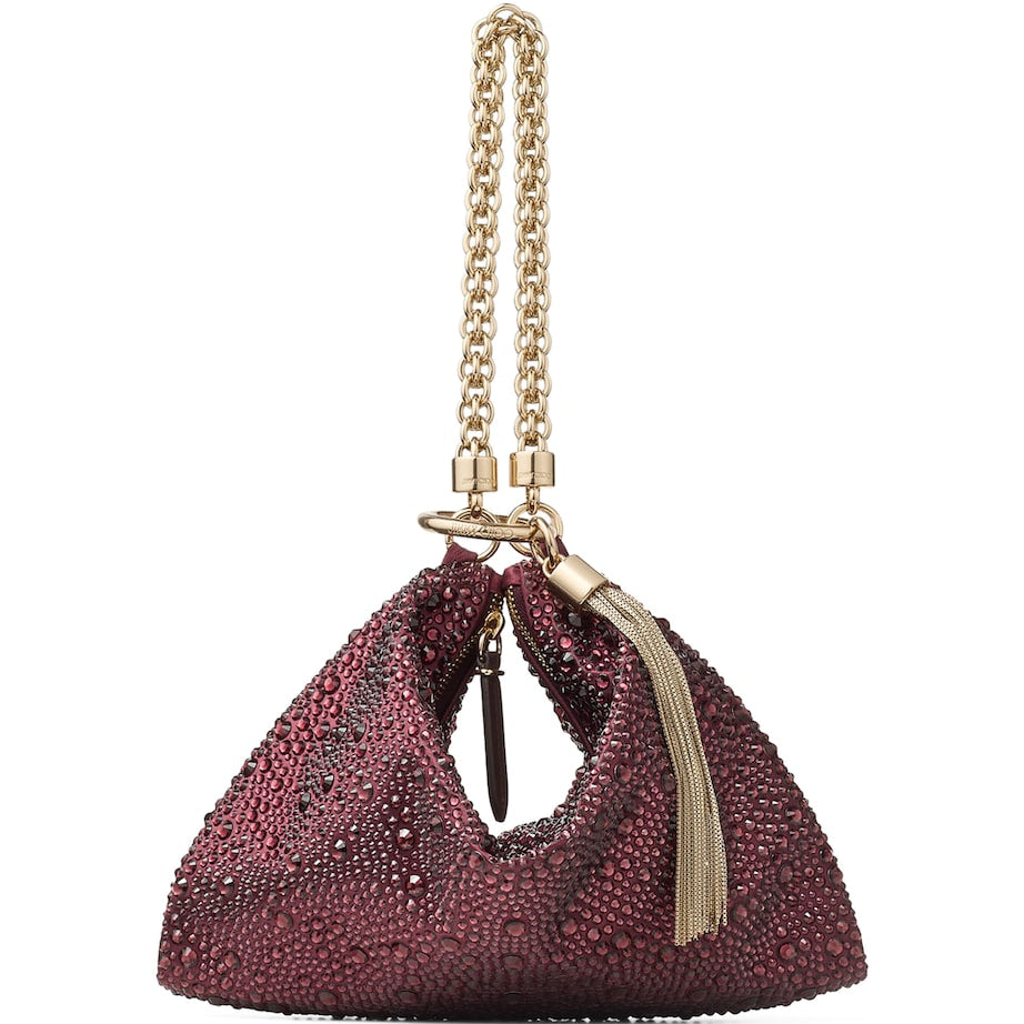 Jimmy Choo Callie Crystal-Embellished Satin Clutch Bag