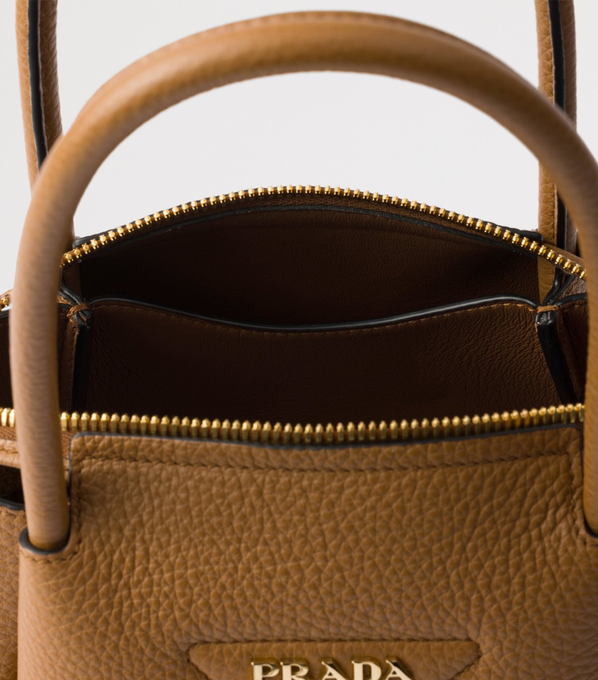Prada Brown Mini Leather Top-Handle Bag
