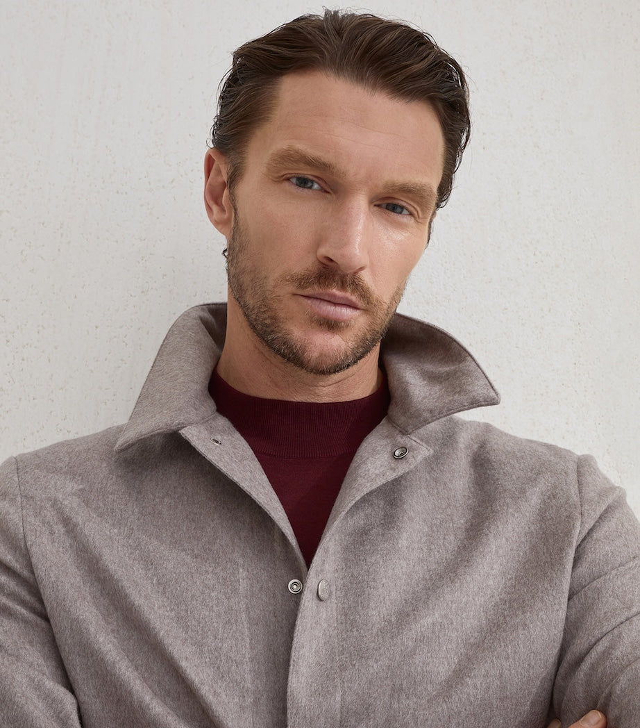 Brown Cashmere Overshirt