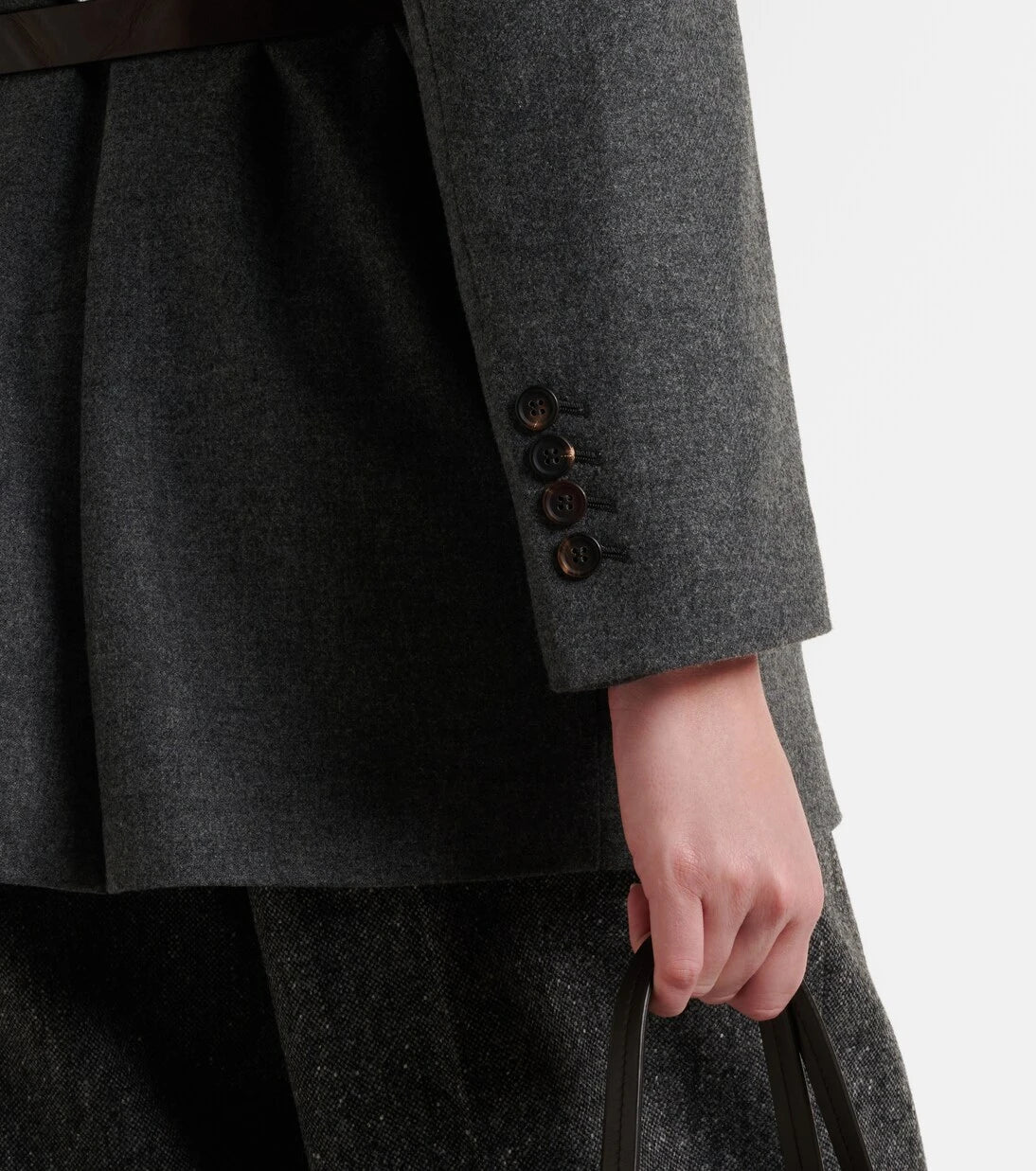 Brunello Cucinelli - Belted wool and cashmere blazer