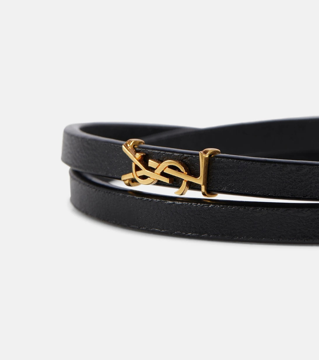Saint Laurent - YSL logo leather bracelet