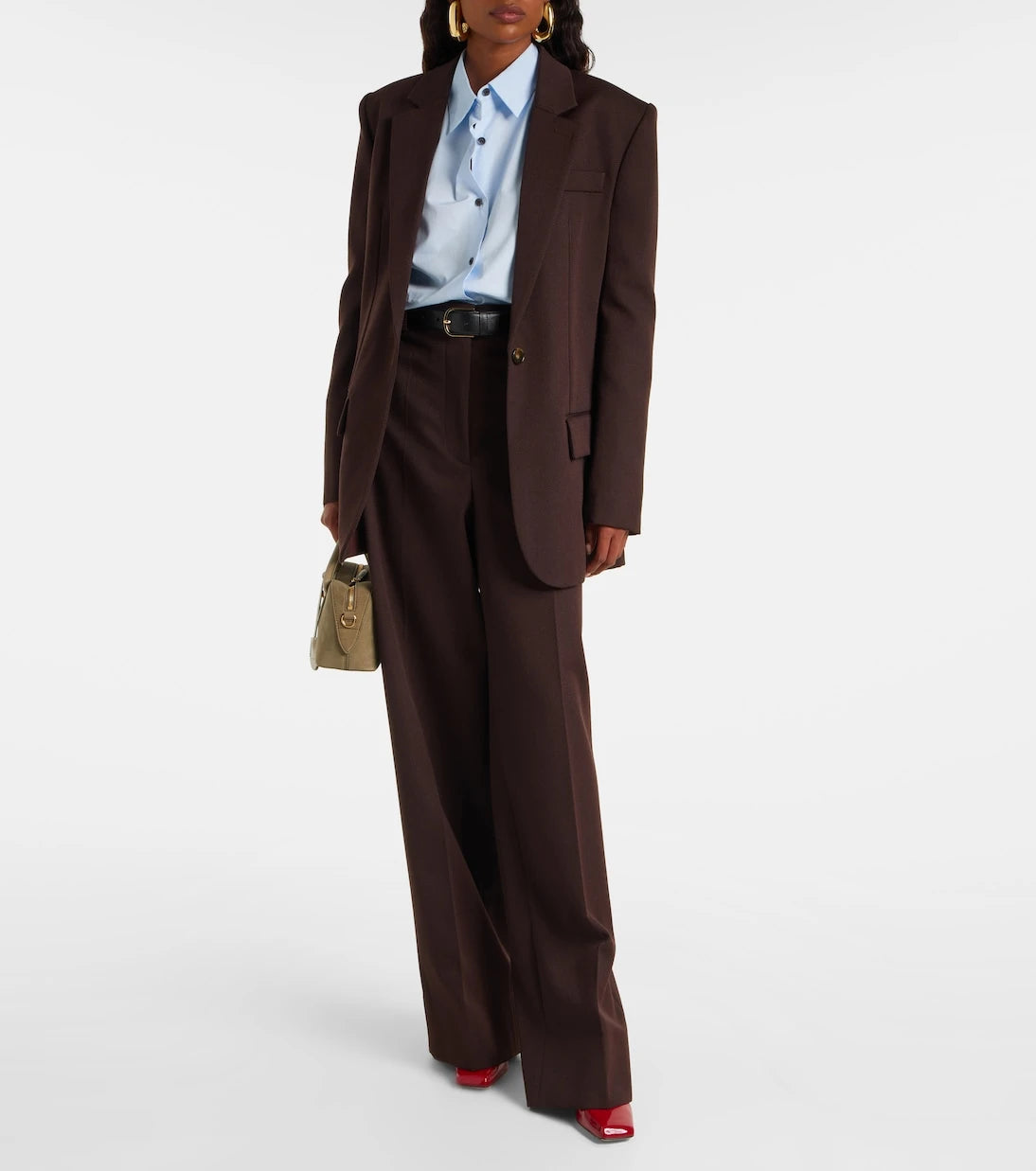 Stella McCartney - High-rise wool wide-leg pants