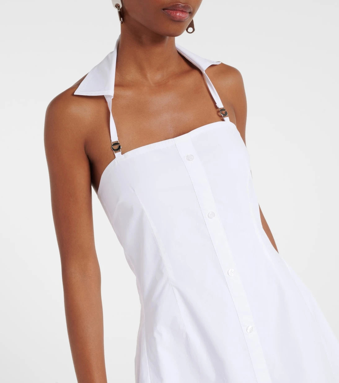 Coperni - Halterneck cotton minidress