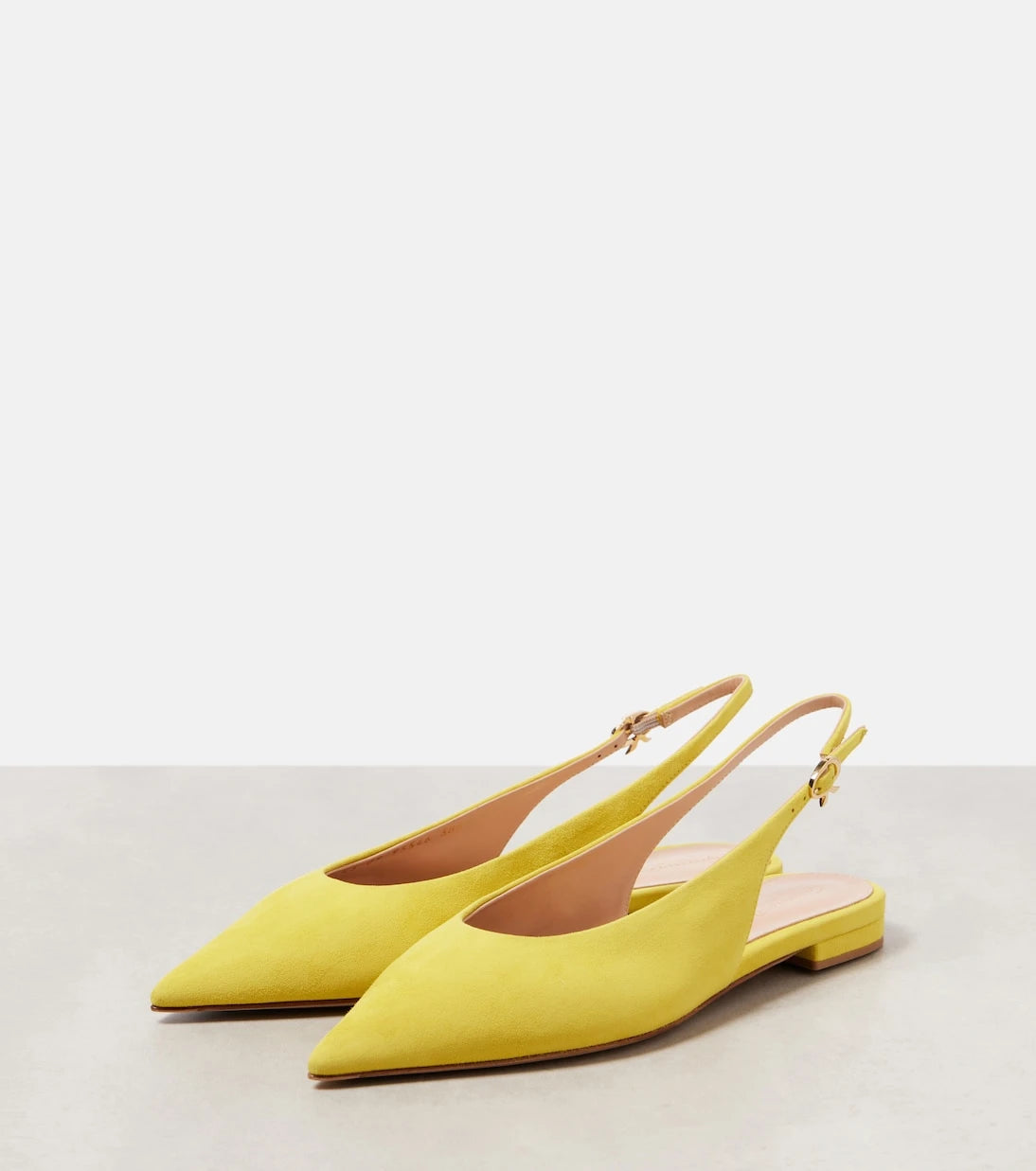 Gianvito Rossi - Suede slingback flats