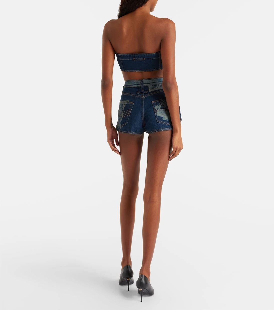 Jean Paul Gaultier - Trompe-l'œil denim bandeau top
