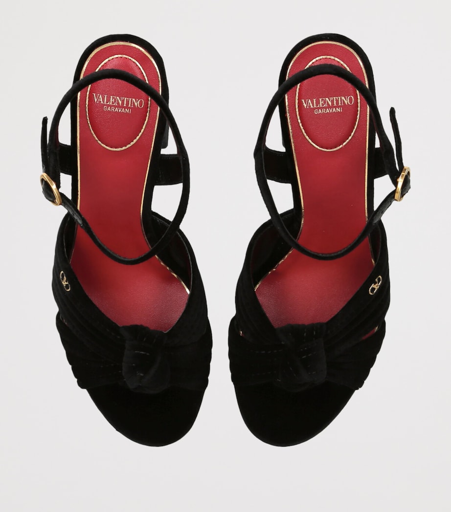 Valentino Garavani Velvet Crasher Platform Sandals 125