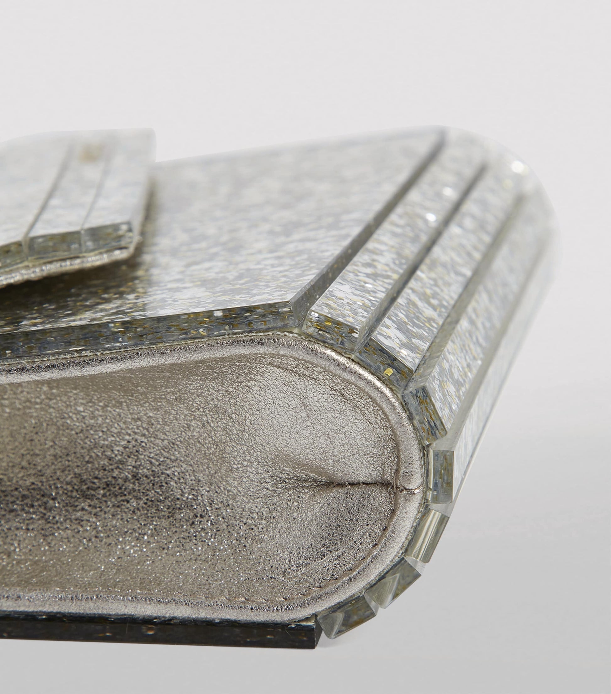 Neutral Glitter Candy Clutch Bag