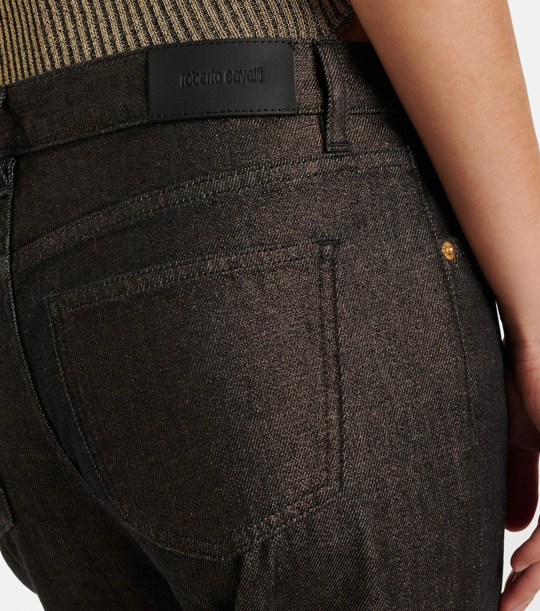 Roberto Cavalli - Embellished flared jeans