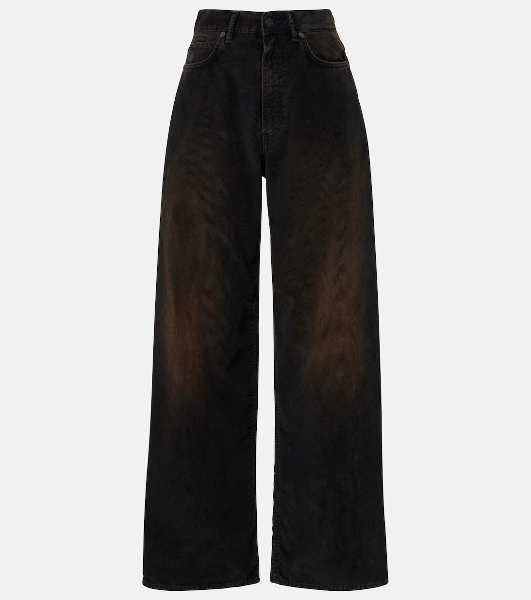 Acne Studios - بنطلون جينز بخصر متوسط وقصة ساق واسعة
