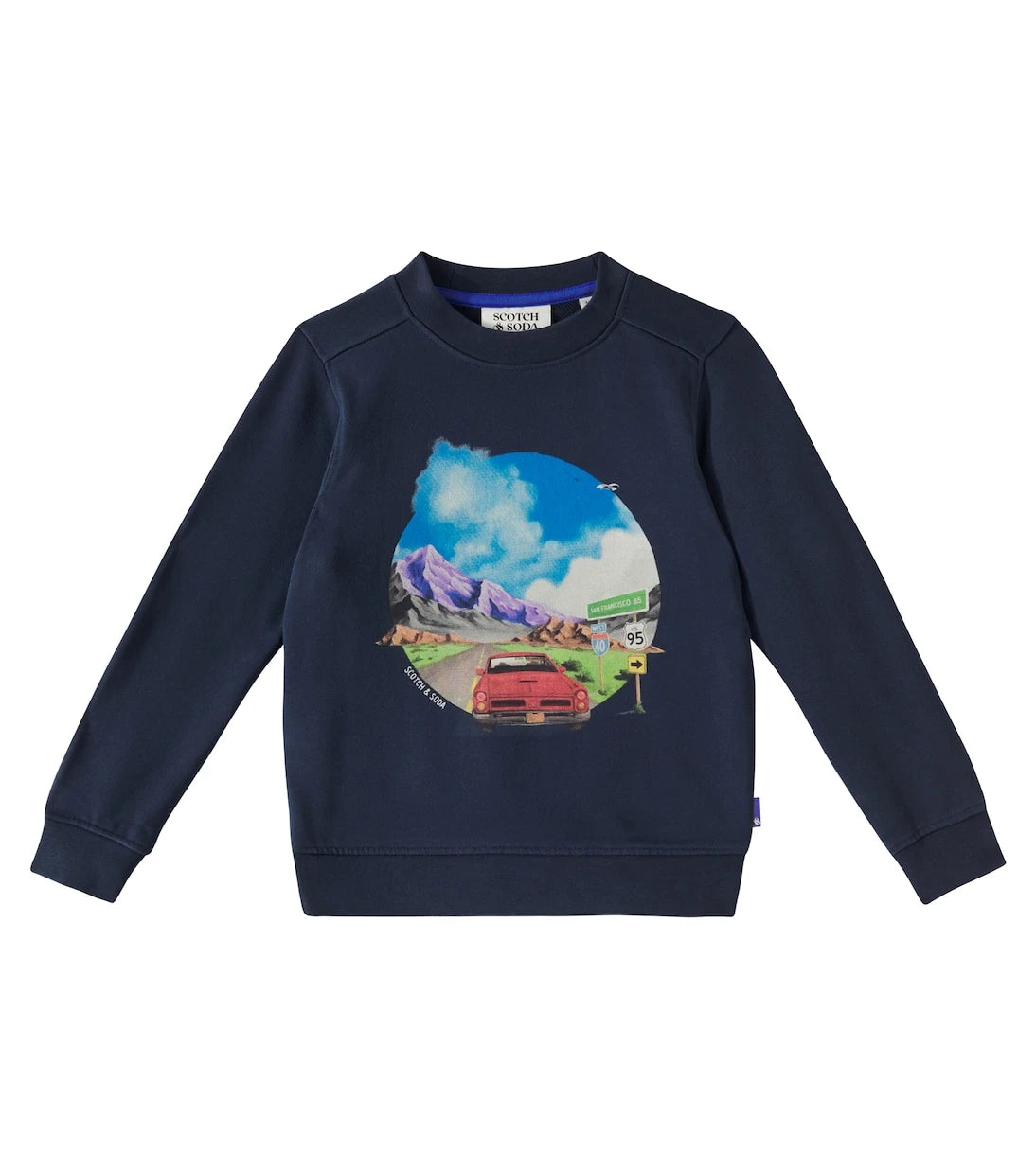 Scotch & Soda Kids - سويت شيرت أطفال من القطن المطبوع
