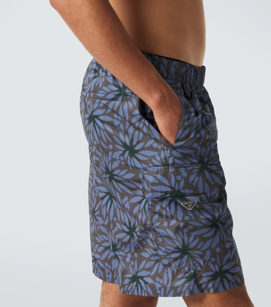 Prada - Re-Nylon floral swim trunks