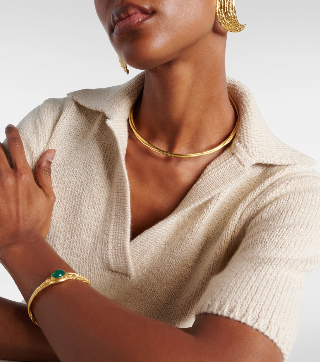 Ysso - Lydia 24kt gold-plated choker