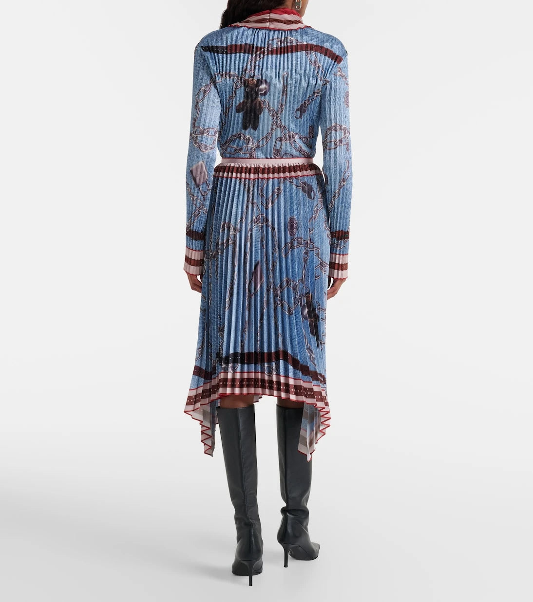 Acne Studios - Pleated printed midi skirt