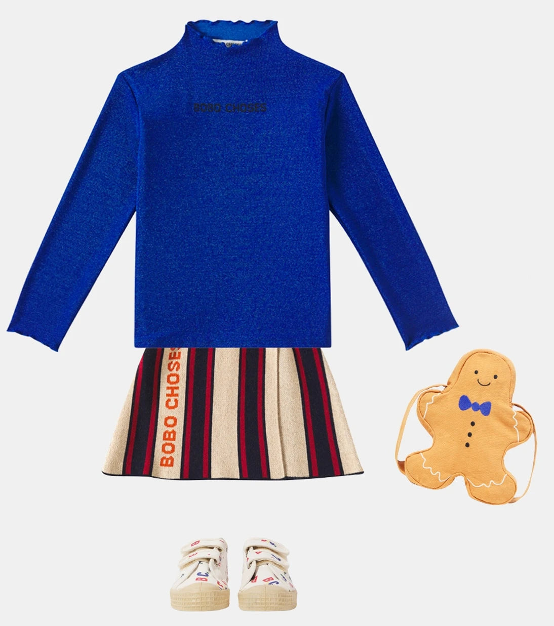 Bobo Choses - Striped wool-blend skirt