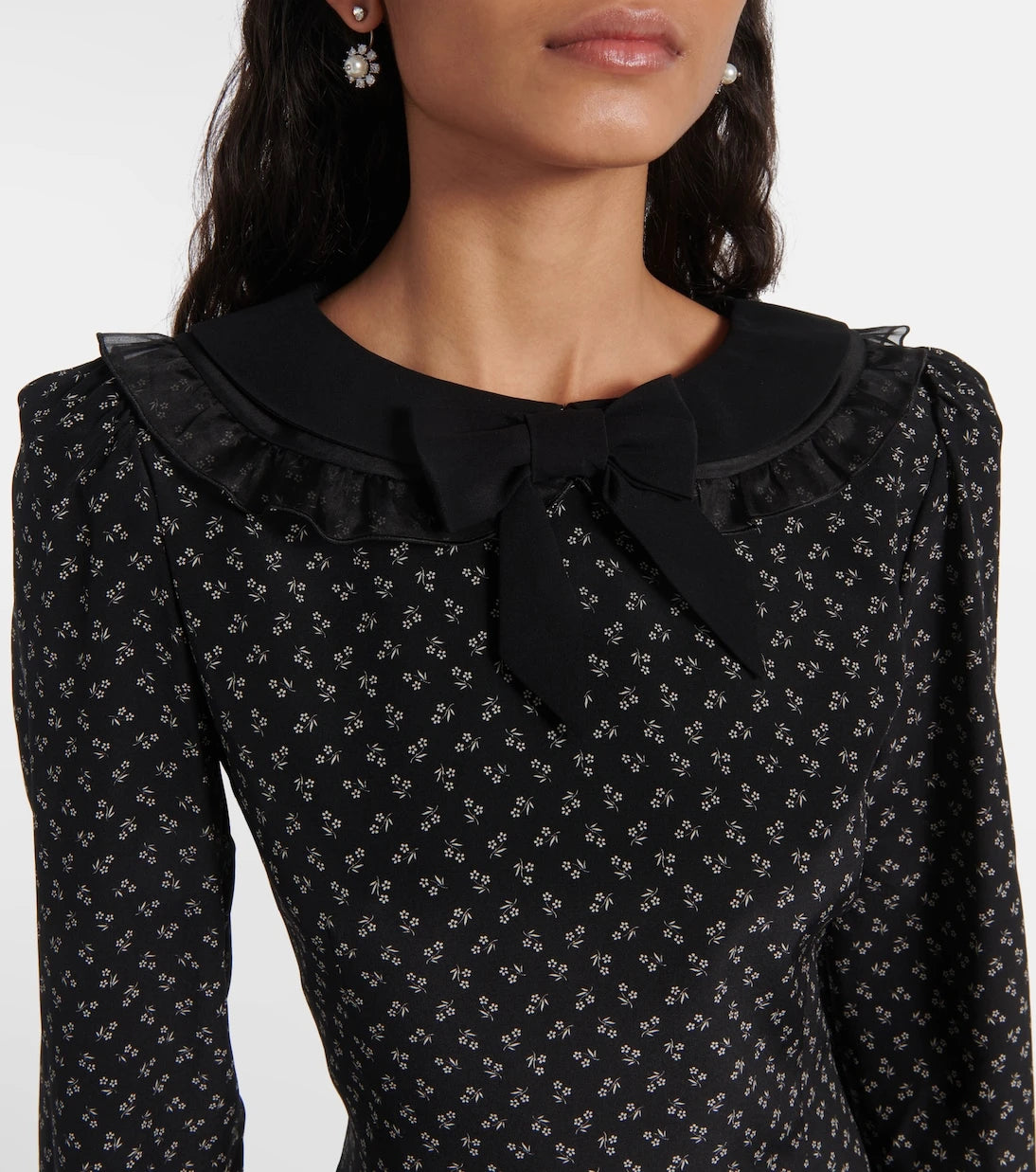 Alessandra Rich - Floral printed silk minidress