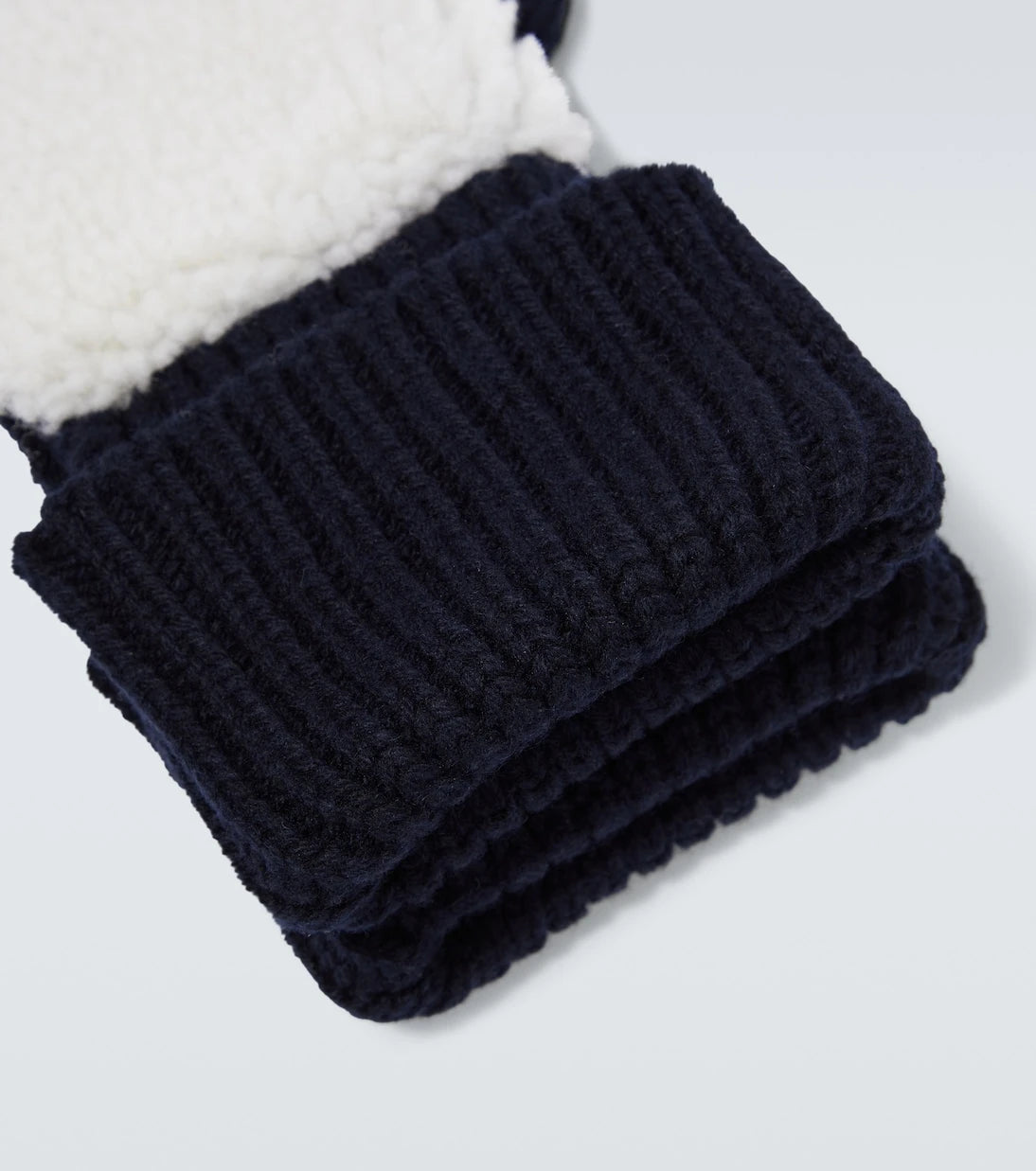 Thom Browne - Shearling-trimmed wool mittens