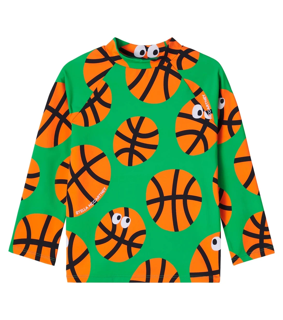 Stella McCartney Kids - Basketballs printed jersey rashguard top