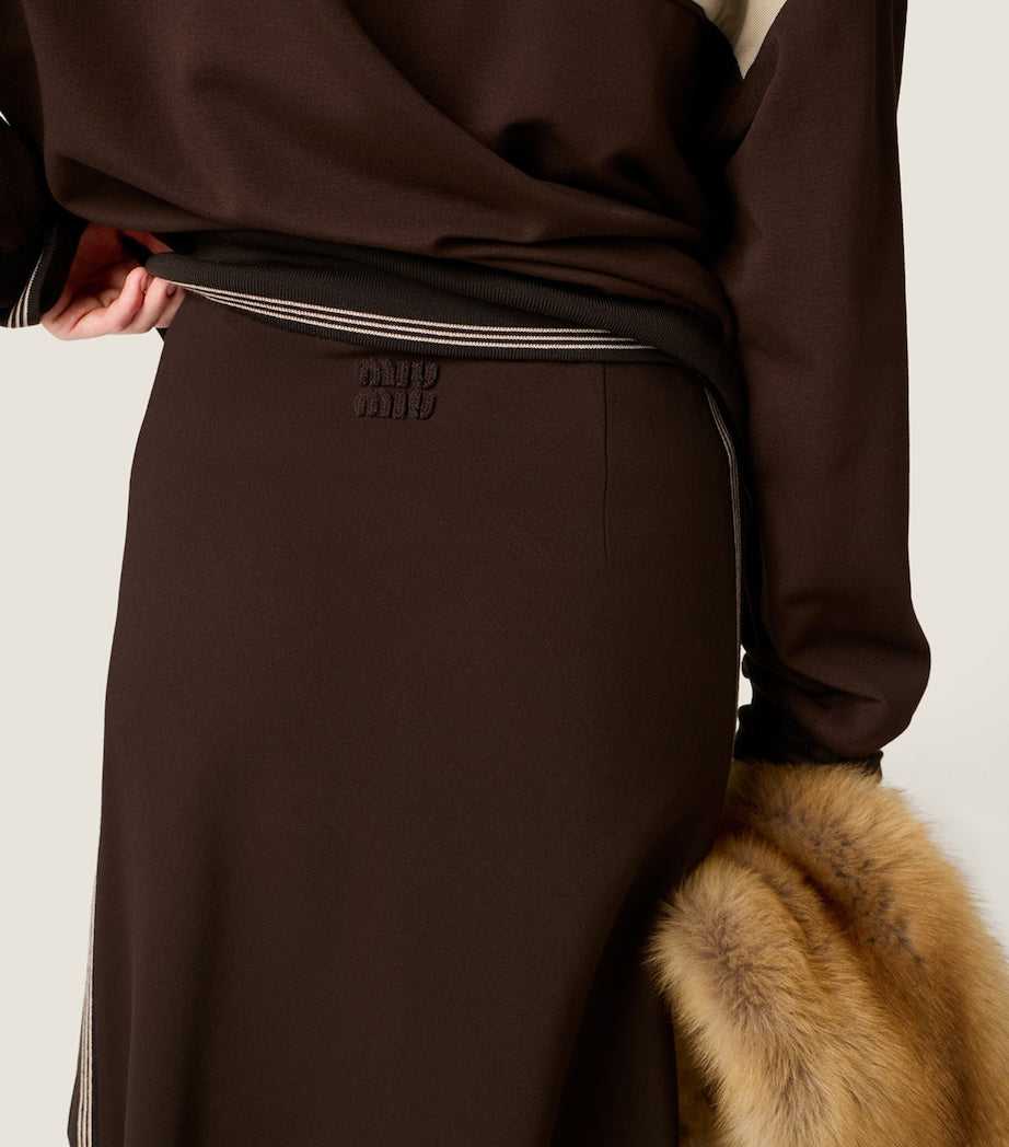 Brown Knitted Mini Skirt