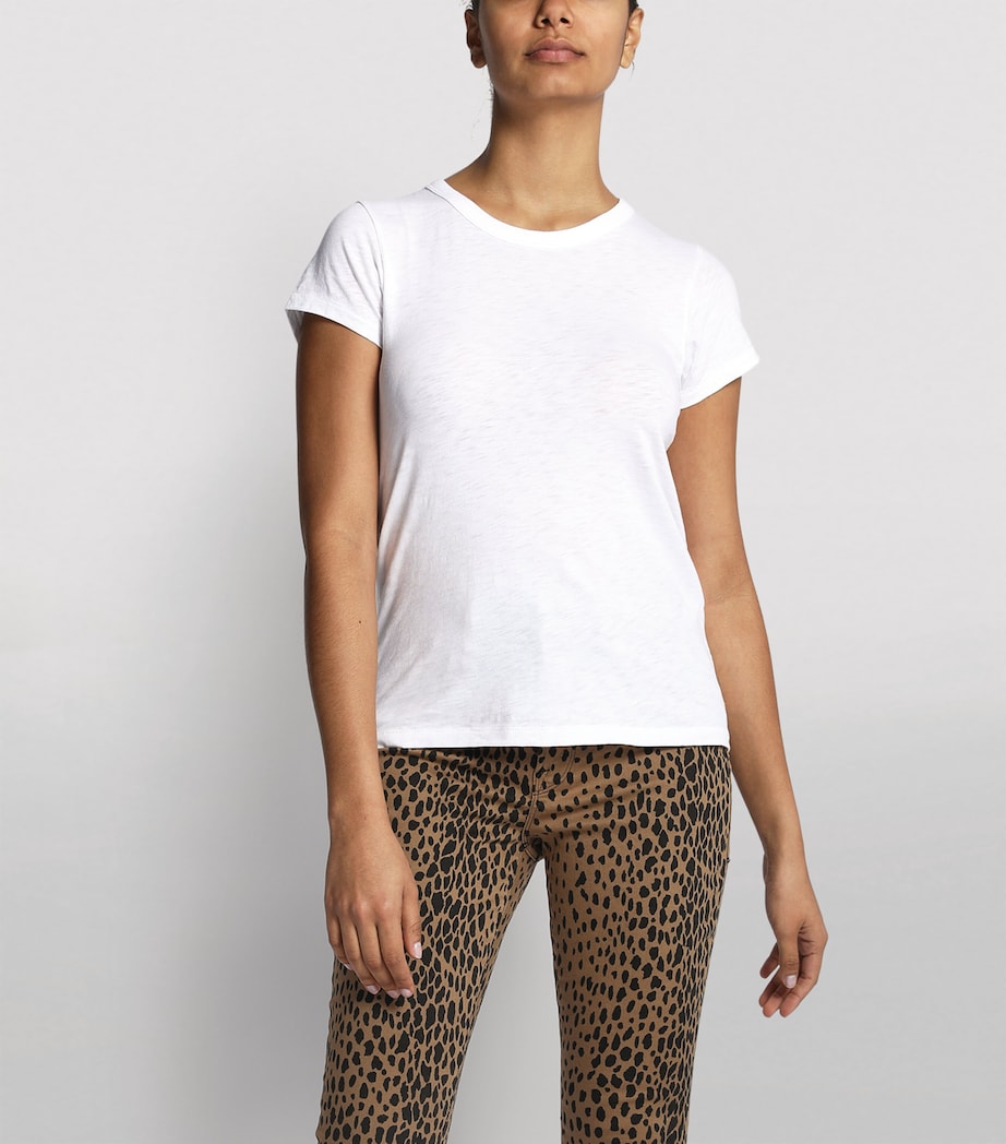 Rag & Bone Womens Bright White Round Neck Cotton-Jersey T-shirt