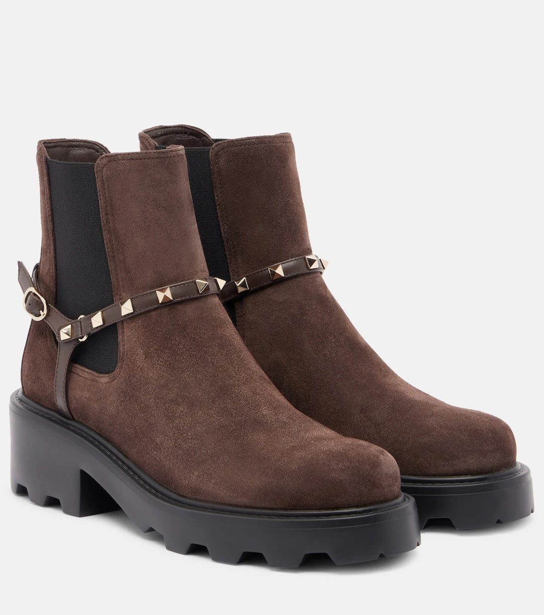 Valentino Garavani - Beatle Rockstud suede Chelsea boots