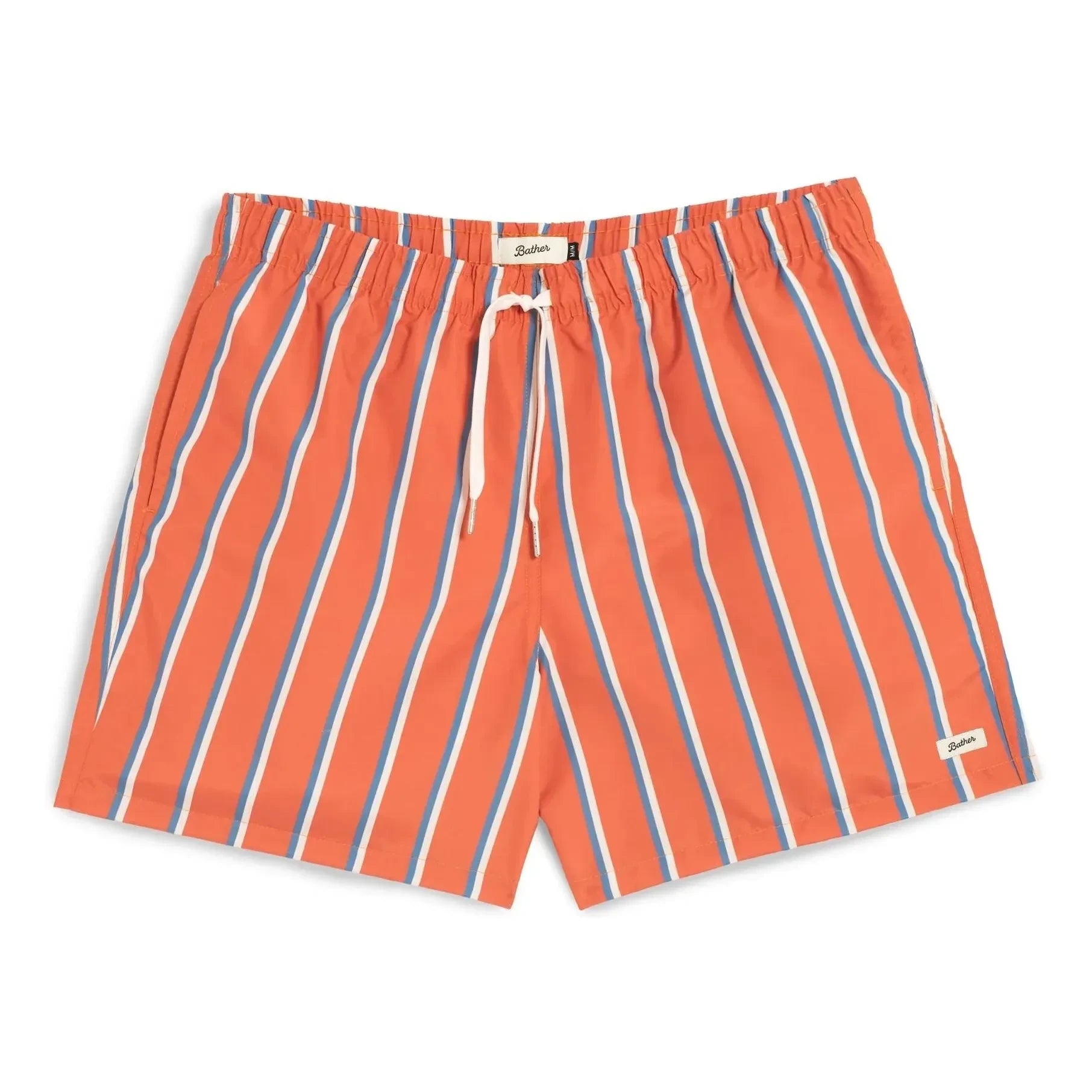 Bather - Striped Swim Shorts | Orange