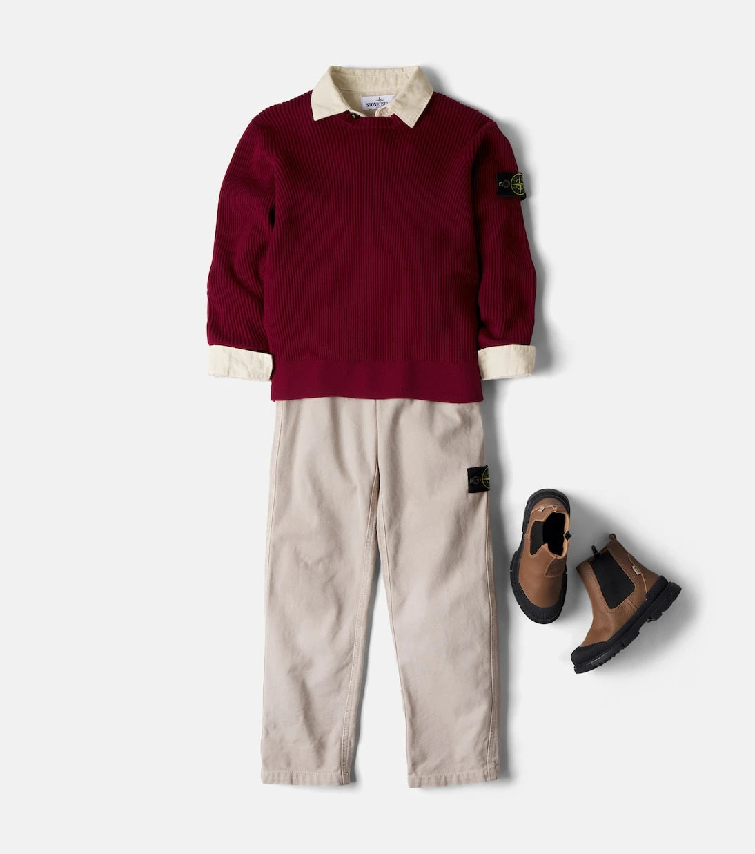 Stone Island Junior - Compass cotton pants