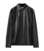 LOEWE Black Leather Shirt Jacket