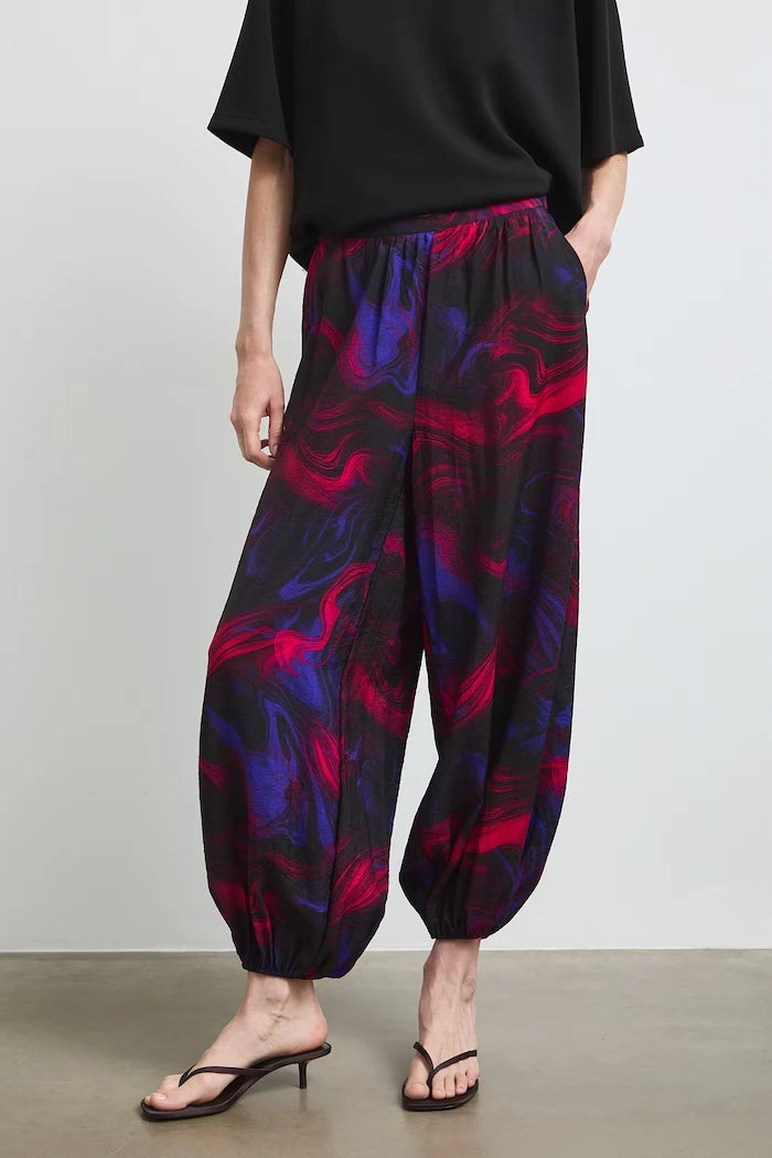 Medicine viskonlu slouchy kadın pantolon