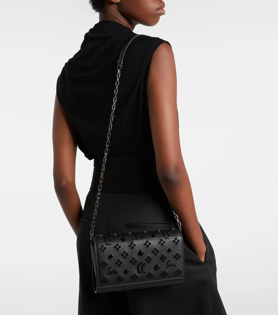 Christian Louboutin - Paloma leather wallet on chain