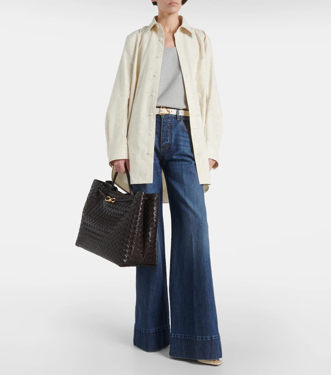 Bottega Veneta - حقيبة أنديامو الكبيرة من الجلد
