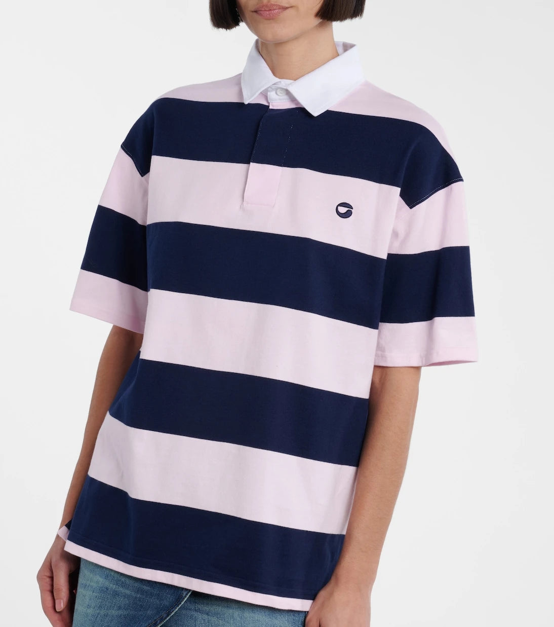 Coperni - Striped cotton polo shirt
