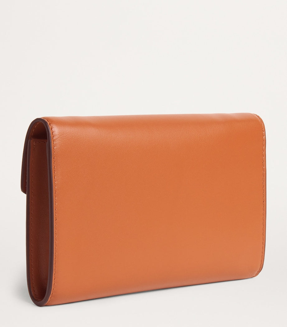 Tan Leather Chain Wallet