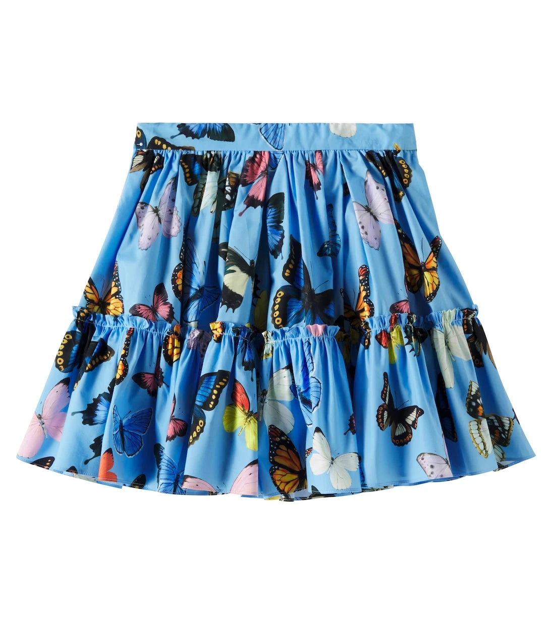 Dolce&Gabbana Kids - Ruffled printed cotton poplin skirt