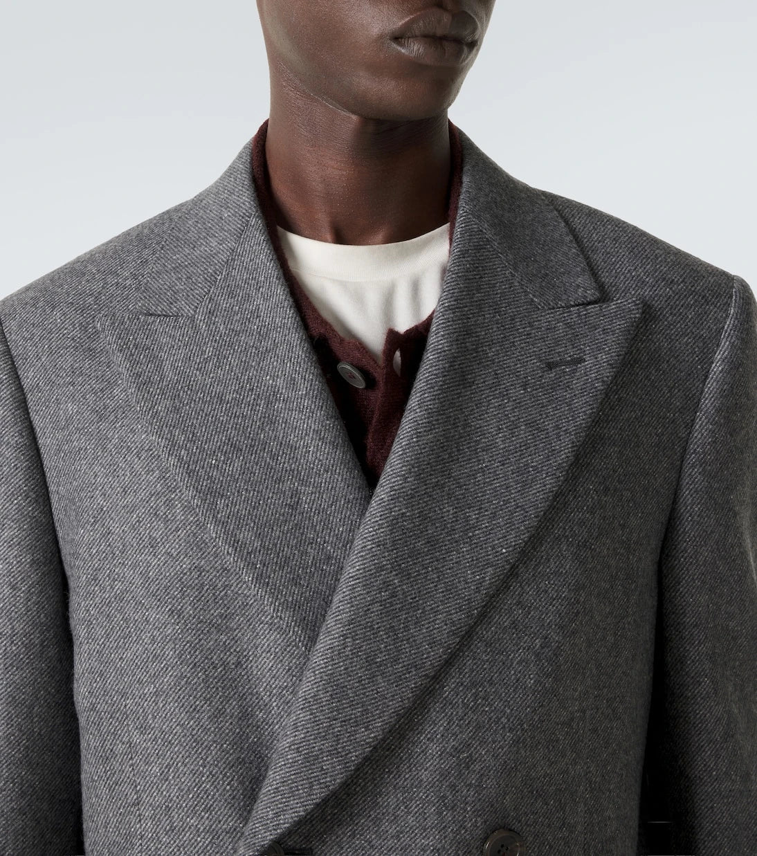 Canali - Double-breasted wool and silk coat