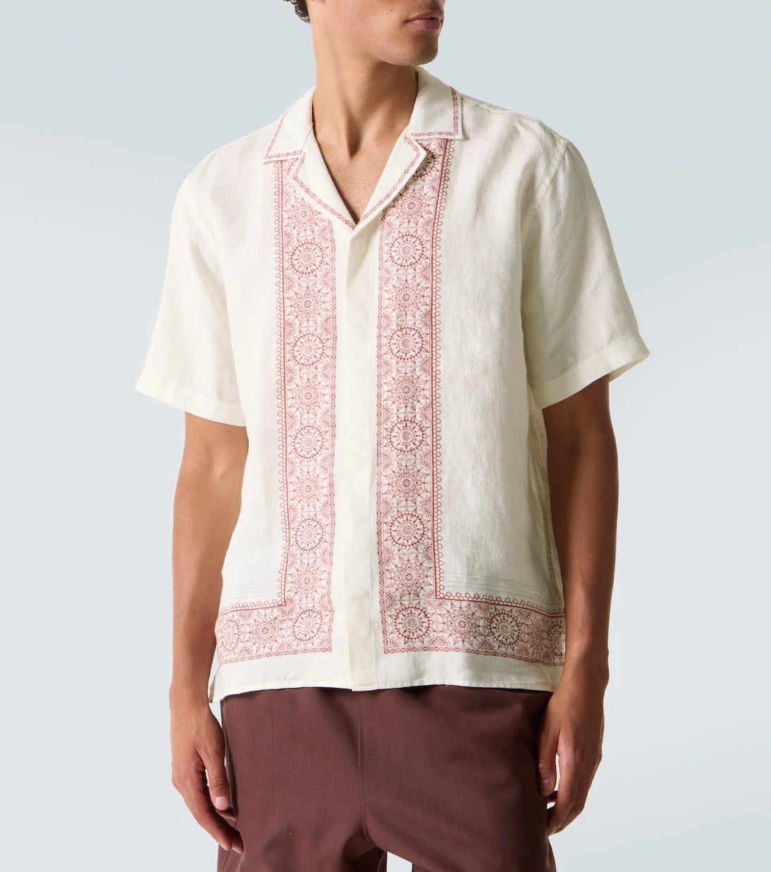 Orlebar Brown - Maitan printed linen bowling shirt