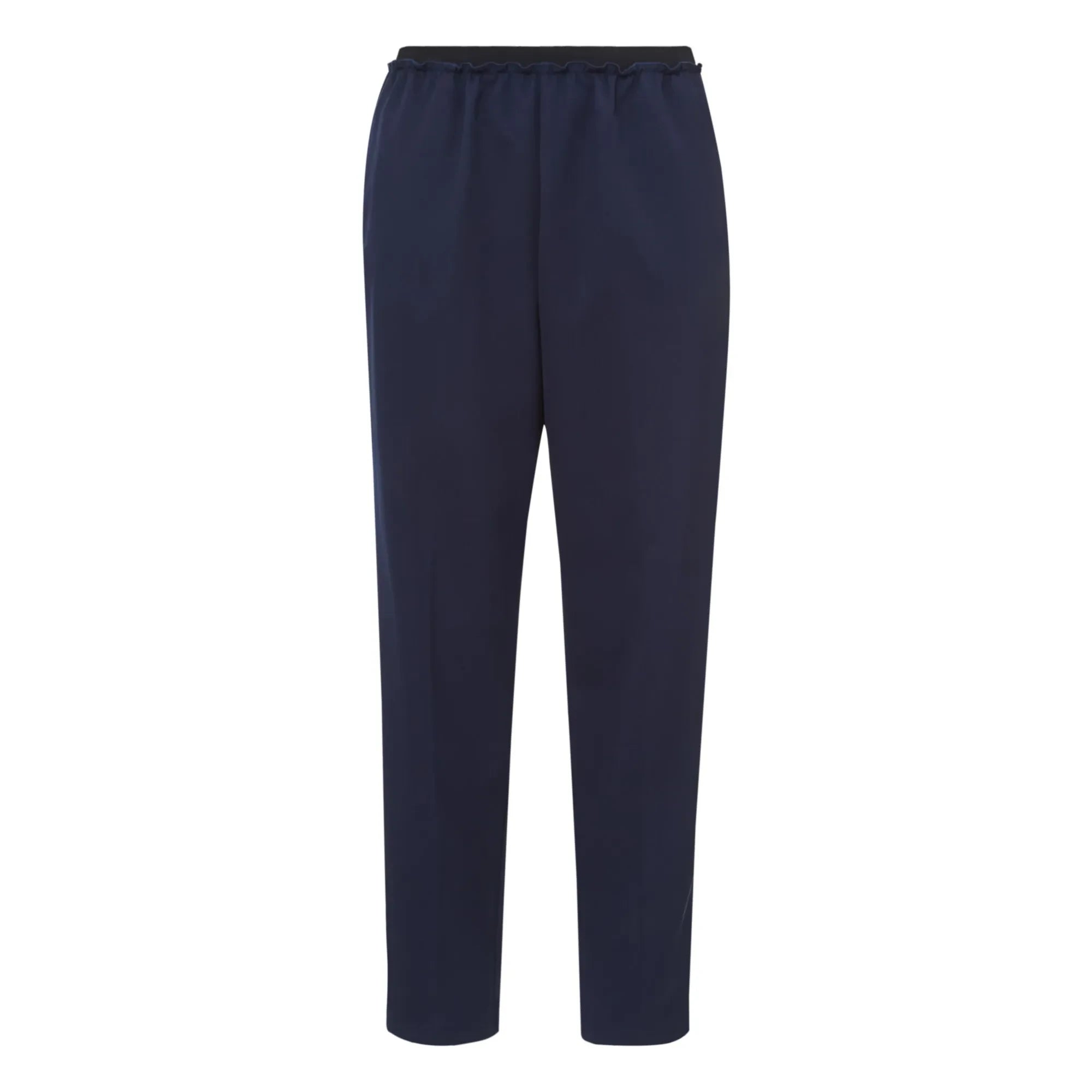 Pomandère - Elasticated Wool Pants | Navy blue