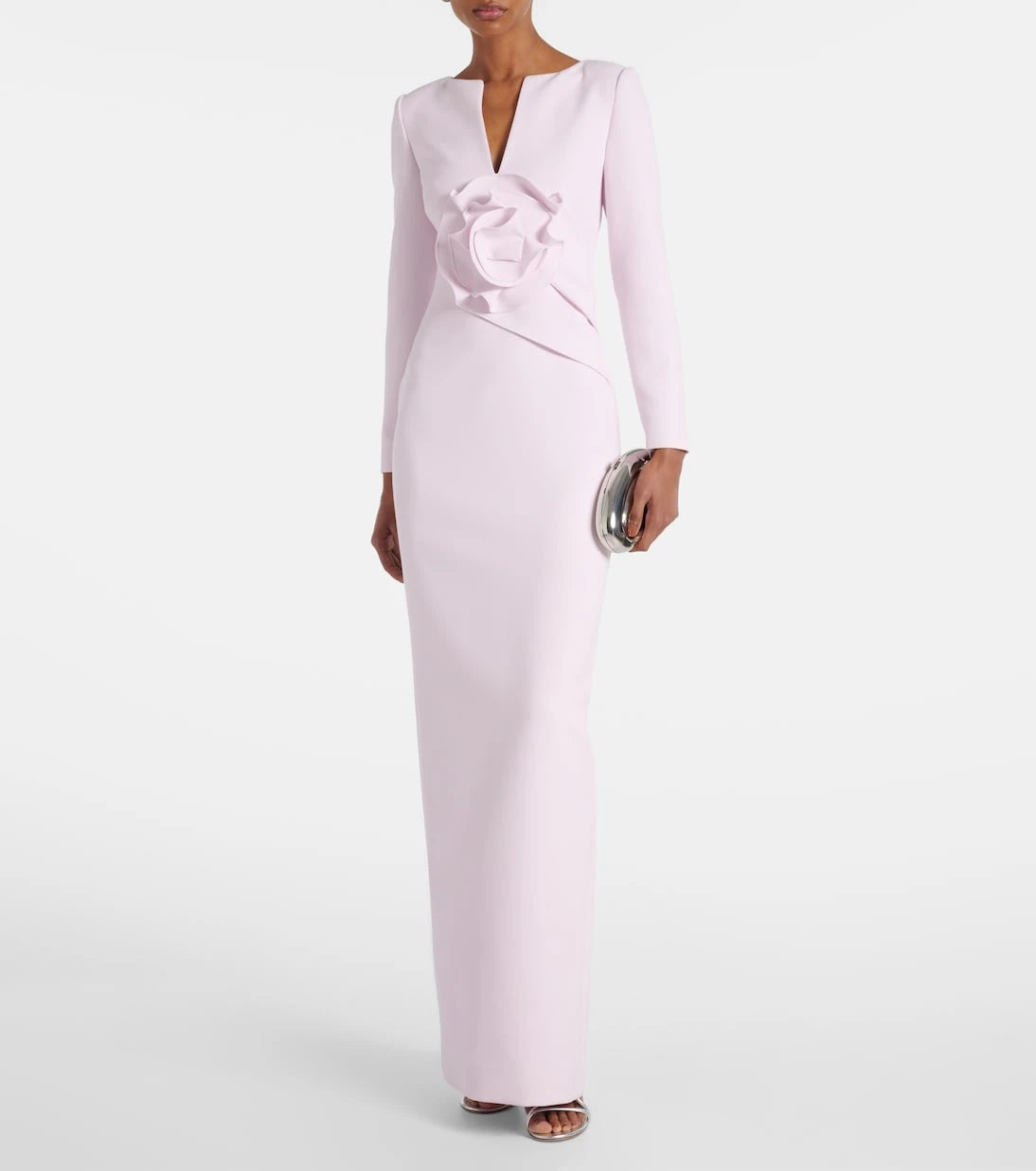 Roland Mouret - Floral-appliqué gathered gown