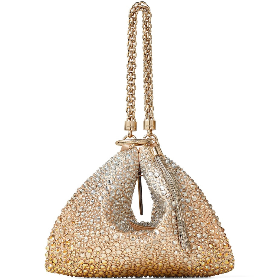 Jimmy Choo Gold Crystal-Embellished Callie Clutch Bag