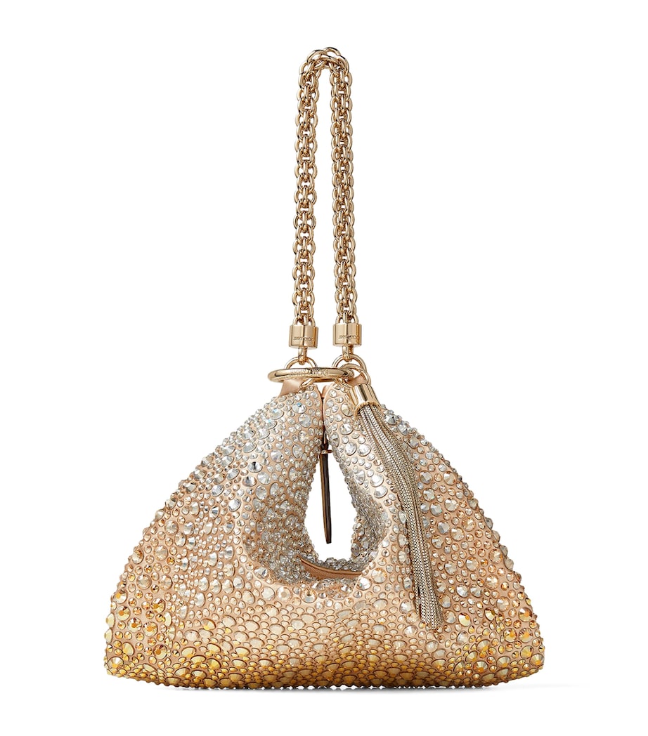 Jimmy Choo Gold Crystal-Embellished Callie Clutch Bag