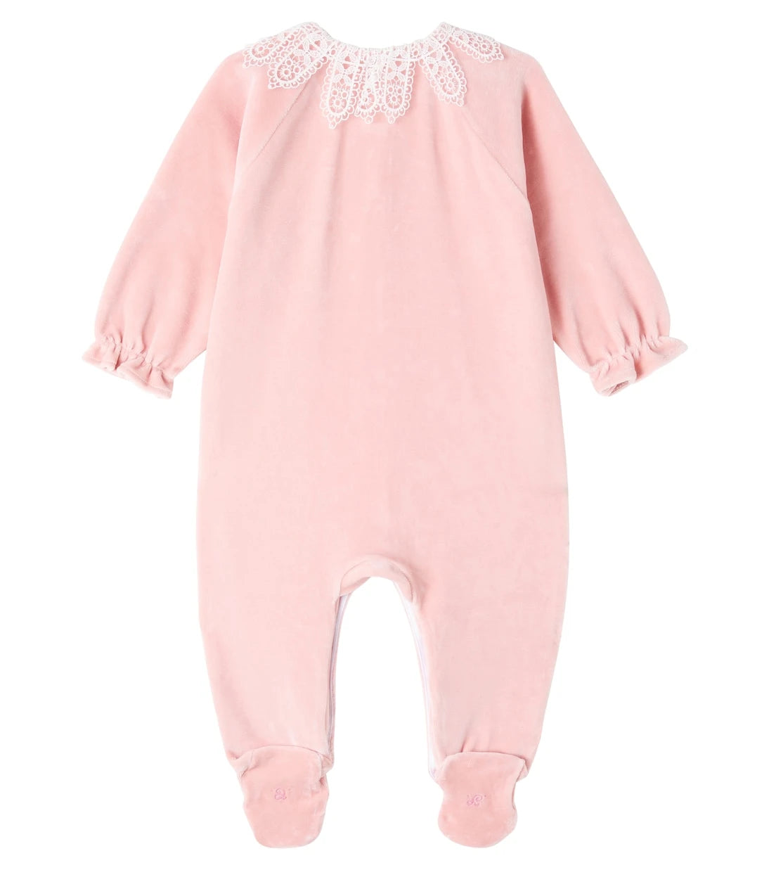 Tartine et Chocolat - Baby lace-trimmed cotton-blend onesie